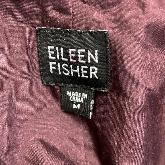 EILEEN FISHER | 100% Silk Crinkled Open Jacket Blazer M - Picture 5 of 9